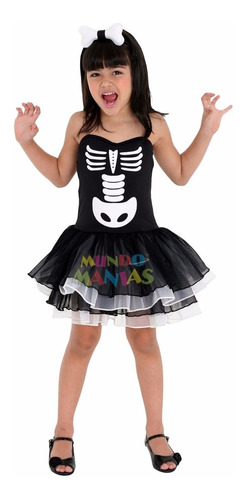 Disfraz Halloween Bruja Esqueleto Blanco Mundo Manias