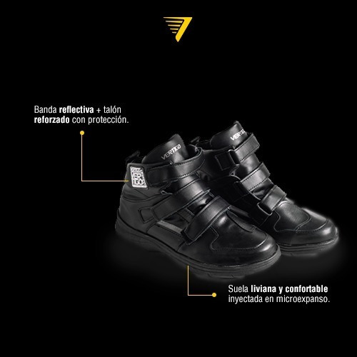 Imagen 2 de 9 de Botas Moto Cortas 100% Cuero Vértigo. Tienda Oficial