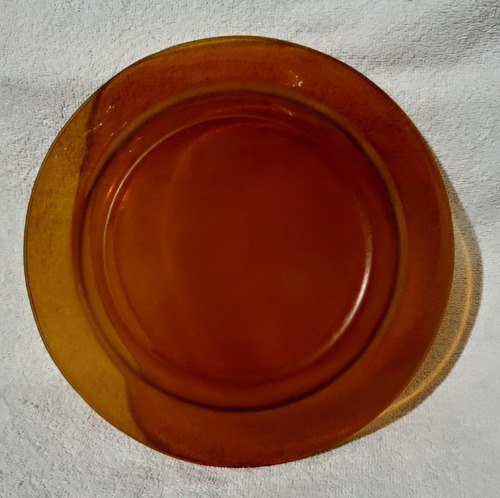 Antigo Prato Fundo Déc. 80 Vidro Duralex Caramelo- 12771ng (Usado)