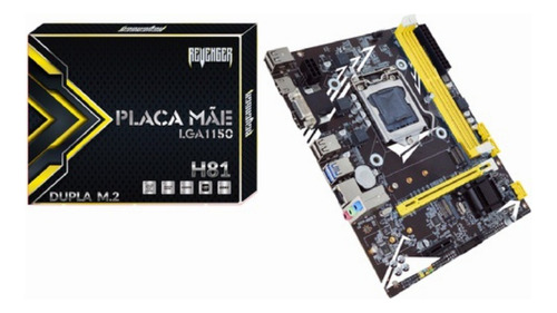 Placa Mãe H81 Revenger Intel 4 Geração Ddr3 Dupla M.2 1150