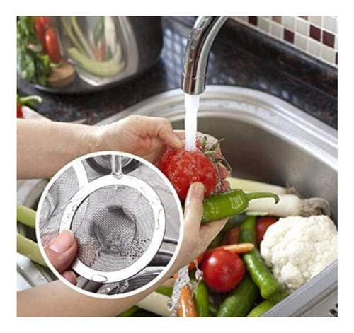 Dnhcll 4 Piezas De Malla Plateada Mole De Cocina Baño Cuenca