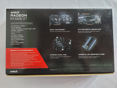 Placa De Video Amd Asrock Challenger Radeon Rx 6600 Xt 8gb (Usado)