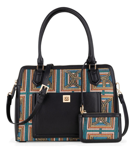 Bolsa Satchel Cloe Tratmin Mediano Color Multicolor