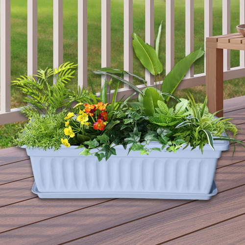 Caja De Ventanas Sembradora Flower Pinkling Nursery Azul