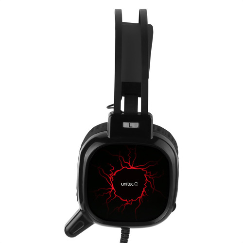 Imagen 3 de 6 de Diadema Gamer Unitec Con Micrófono / Luz Led / Usb / 3.5mm
