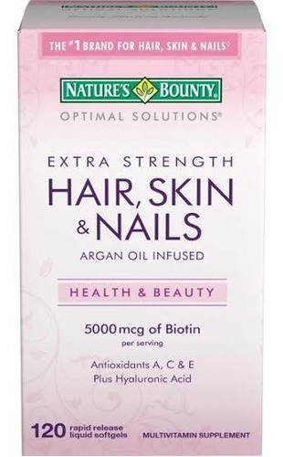 Hair, Skin & Nails Nature's Bounty Softgels Sabor Without flavor