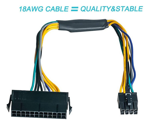 Cable Adaptador De Corriente Atx Psu De 24 Pines A 8 Pines