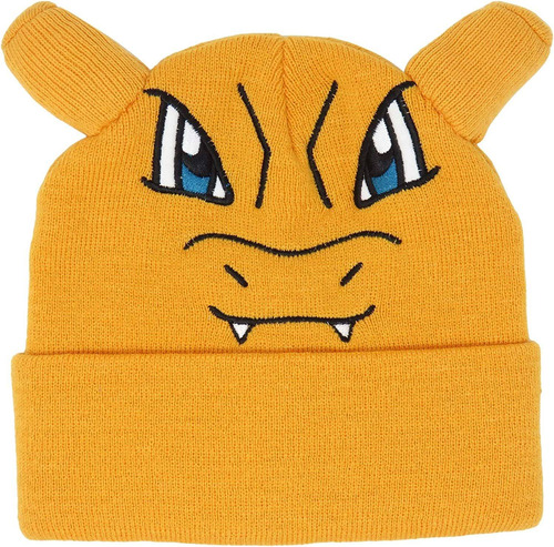 Pokemon Charizard - Gorro Bordado (talla Única), Color Naran