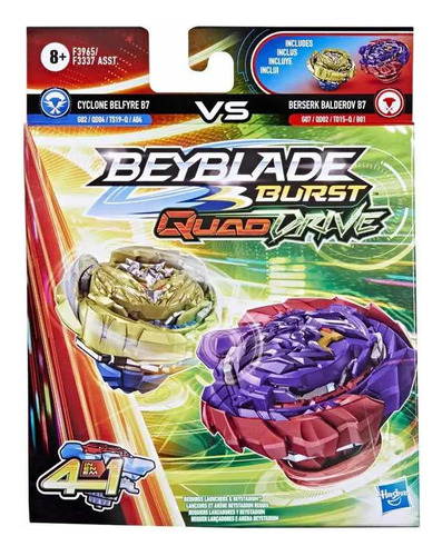 Beyblade Burst Quaddrive 4 En 1 Con Lanzador Original Hasbro