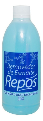 Removedor Esmalte Repos 500ml Solução Azul Acetona
