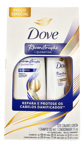 Dove Kit Reconstrução Queratina Lavanda 320g 2 Em 1