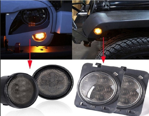 Direccionales Led Jeep Wrangler Jk 2007-2017 Set 4 Piezas