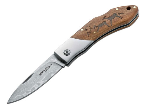 Boker Magnum 01ry818dam Caveman Damasco - Cuchillo De Bolsil