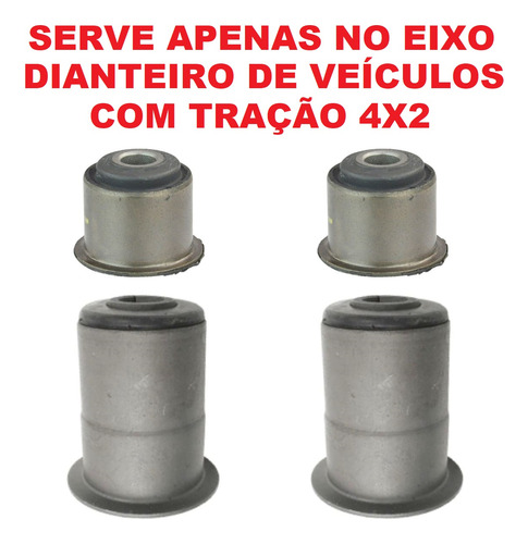 Kit 4 Bucha Facão Eixo Suspensão Dianteira F250 4x2 98 A 19