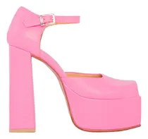 Comprar Stilettos Luciano Marra Punta Cuadrada Con Taco Y Plataforma