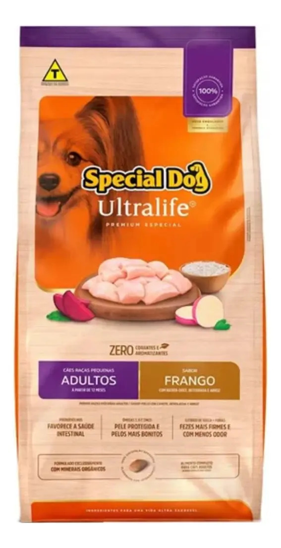Ração Seca Cães Adultos Raças Pequenas Ultralife Frango 1kg