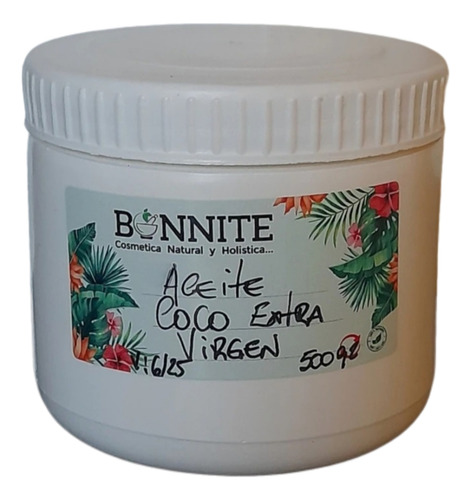 Coco Oil Bonnite Extra Virgen Hidratante 500grs 