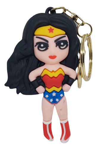 Llavero Mujer Maravilla Goma Figura Wonder Woman