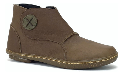 Bota Rikastore Cano Curto Couro Legítimo