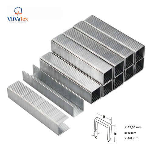 Grampos 80/10 Aço Inox Indust. 2 Caixas C/ 10.000 Un Cada