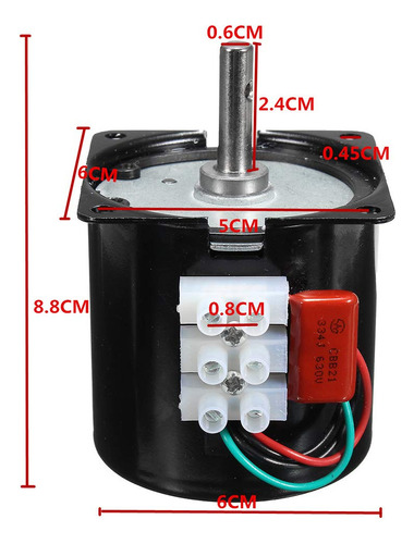 Motor Eléctrico Para Asador Spiedo 14w 220v 30 Kg
