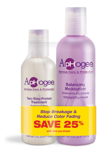 Aphogee Serious Hair Care Double Bundle (tratamiento De Prot