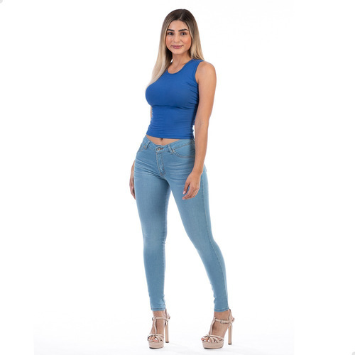 Imagen 6 de 7 de Pantalón Mezclilla Stretch Opps Jeans Dama Levanta Pompas