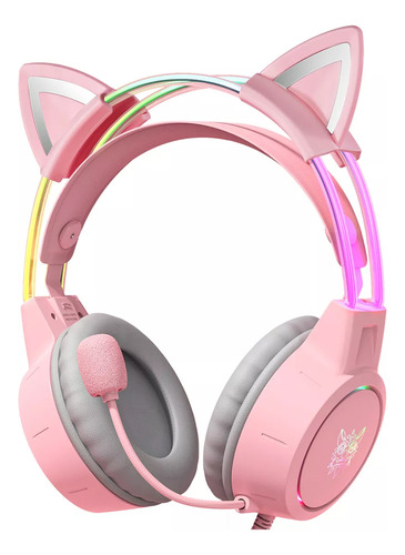 Audífonos Gamer Orejas Gato Onikuma X15 Pro Comp. Pc Ps4 Ps5
