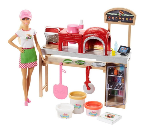 Barbie Pizza Chef Muñeca Y Playset, Rubia  Fhr09
