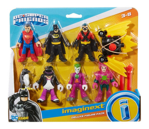 Imaginext Dc Super Friends - Pack 3 Villanos Y 3 Superheroes
