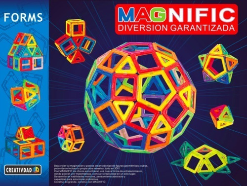 Imagen 2 de 11 de Magneticos Magnific 62 Piezas Bloques Imanes Formas Edu