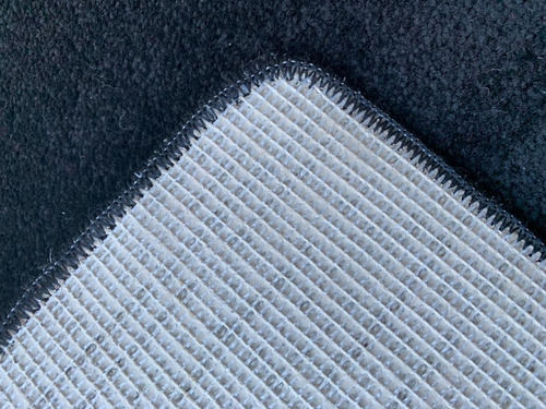 Alfombra Carpeta Lisa Negro Pelo Cortado 100x150cm Kreatex