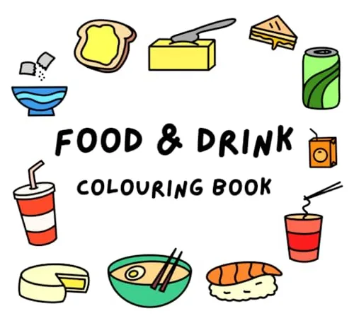 Book : Food And Drink Colouring Book - Ali