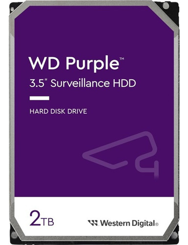 Disco Duro Western Digital Purple 3.5  2tb 64mb 5400 Rpm