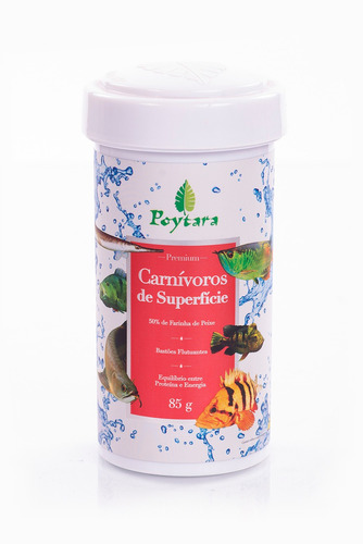 Poytara Carnívoros De Superfície - Pote 85g - Ração Peixes