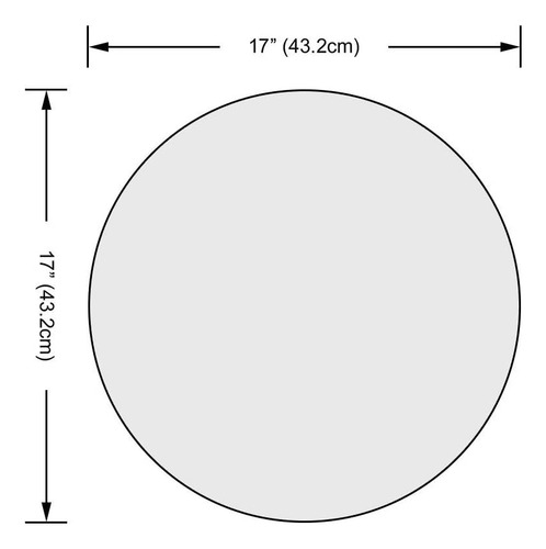 Tablero De Mesa Redondo De 17 Pulgadas Templado 3/8 D...