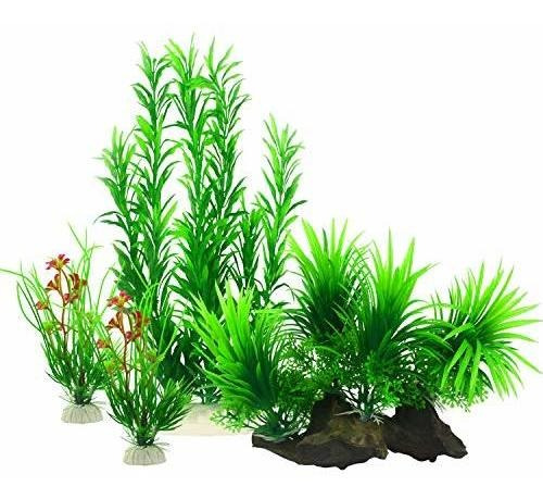 Planta Plastica - Unit Fish Tank Plants, Artificial Aquatic 