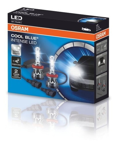 Imagen 4 de 8 de Lamparas Led Osram H8 H11 H16 Cool Blue Intense 2 Años Gtia