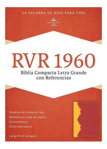 Biblia Reina Valera 1960 Compacta Ambar Rojo Ladrillo