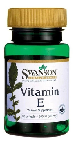 Vitamina E 200 Iu (90mg) 60 Cápsulas Blandas