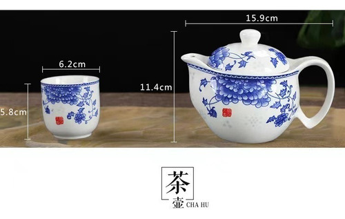 Imagen 6 de 10 de Juego De Té Chino: 1 Tetera + 6 Tazas