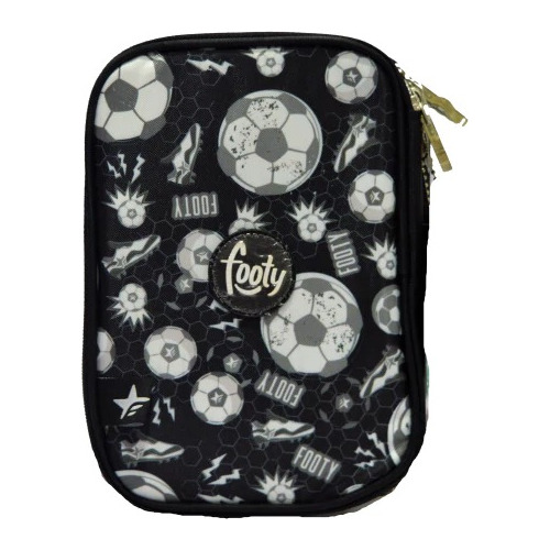 Cartuchera 2 Pisos Fútbol Con Relieve Footy