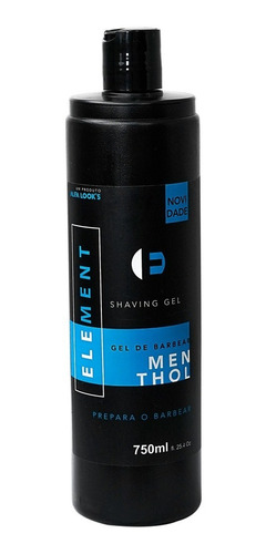 Shaving Gel De Barbear Element Da Alfa Look's Menthol 500ml