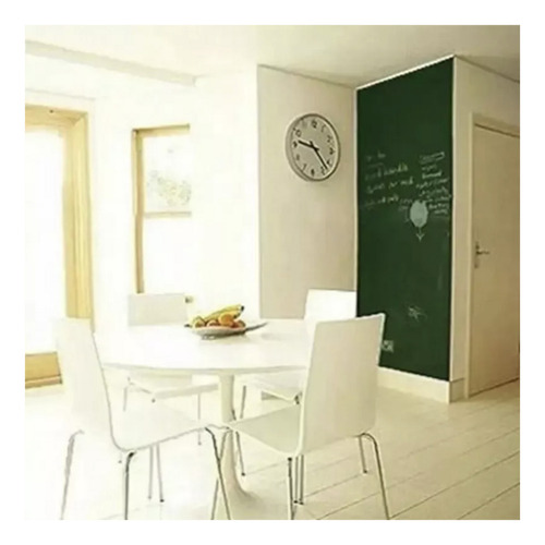 Pizarron Adherible 45 X 200 Cm Con Gises, Verde Oscuro