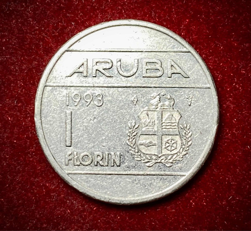 Moneda 1 Florin Aruba 1993 Km 5 Beatrix