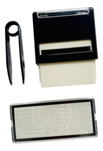 Slot Flip Back Ending Stamp Kit De Sello 18 Mmx47mm Negro