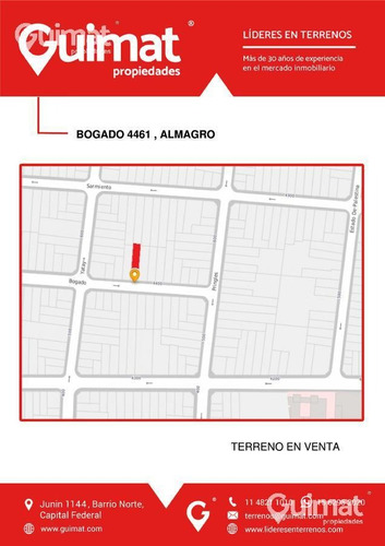 Imagen 6 de 12 de Excelente Incidencia - Almagro - Lideres En Terrenos - Guimat Propiedades