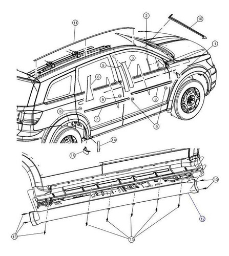 Revestimiento Derecha Negro Estribo Journey Sxt Dodge 16/17