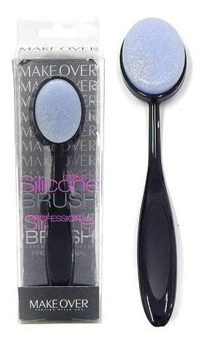 Brocha De Maquillaje Siliconada Grande Makeover Cod 712 Color Celeste