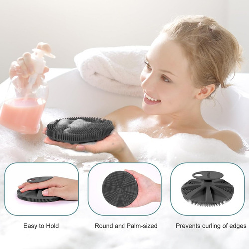Cepillo De Ducha De Silicona Para El Cuerpo, 2pcs Exfoliante